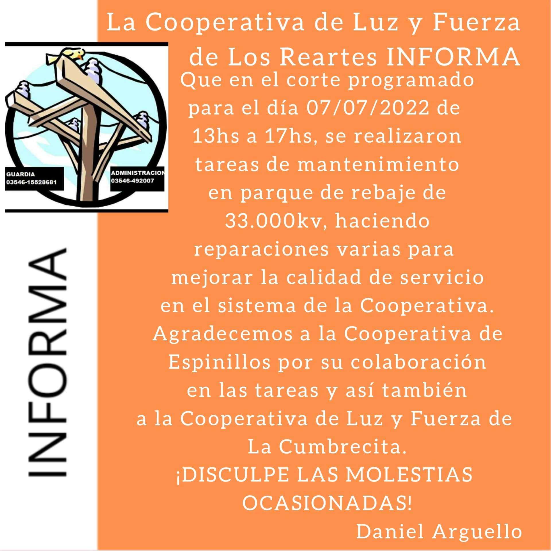 Coop. De Los Reartes – Coop. De Los Reartes